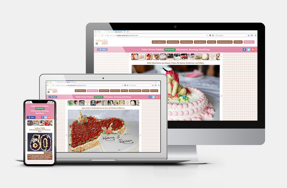 DRWA Das Rudel Werbeagentur Freiburg > Kompetenzen > Web-Design > Tabler Torten, Bönnigheim